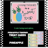 Printable Pineapple Theme Back to School Treat Labels