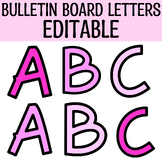 Printable Pink Bulletin Board Large Alphabet Letters, Alph