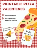 Printable Pizza Valentines from Teacher to Students