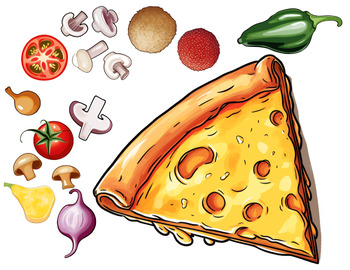 Preview of Printable Pizza with toppings