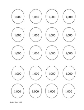 Printable Place Value Discs - Common Core Mathematics 2-5 by sondra myers