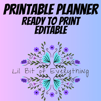 Preview of Printable Planner for 24-25 - editable