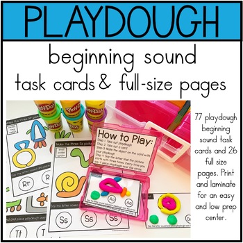 Preview of Printable Play Dough Mats for Beginning Sounds