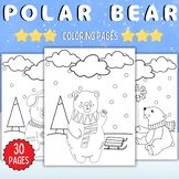 Printable Polar Bear Coloring Pages Sheets - Fun Winter An