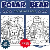 Printable Polar Bear Coloring Pages sheets - Fun Winter Ac