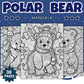 Preview of Polar Bear Coloring Pages - Fun Winter Arctic Animals Activities