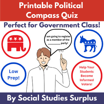 Preview of Printable Political Compass Quiz for Government Class