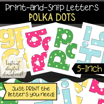 printable polka dot bulletin board and banner letters diy classroom decor