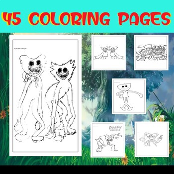 Huggy Wuggy Coloring Book: 60 Pages of High Quality Coloring Designs For  Kids And Adults Puppy Playtime Book - Missy missy poppy playtime - poppy  (Paperback)