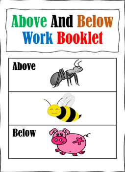 printable positional vocabulary above and below worksheets by diverse tutors