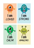 Printable Positive Affirmation Cards, Social Emotional Lea