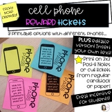 Cell Phone Reward Tickets - Printable Post It / Sticky Not