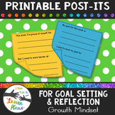 Printable Post-Its: Goal Setting & Reflection (Growth Mindset)