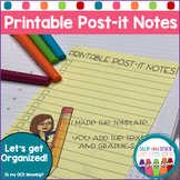 Printable Post it Notes