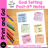 Printable Post-it® Note Templates | Goal Setting | Works w