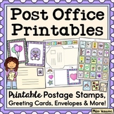 Printable Postage Stamps for Post Office Pretend Play, USA