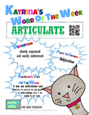 Printable Poster for Word of the Week: ARTICULATE Literacy