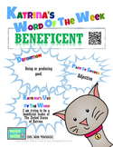 Printable Poster for Word of the Week: BENEFICENT Literacy