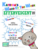 Printable Poster for Word of the Week: EFFERVESCENT Litera