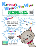 Printable Poster for Word of the Week: MESMERIZE Literacy 
