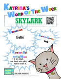 Printable Poster for Word of the Week: SKYLARK Literacy & 