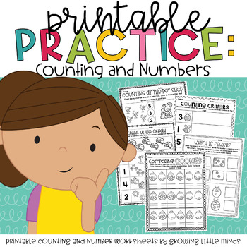 Preview of Printable Practice:  Counting and Numbers