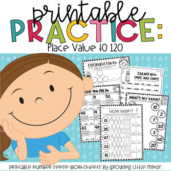 Preview of Printable Practice:  Place Value to 120