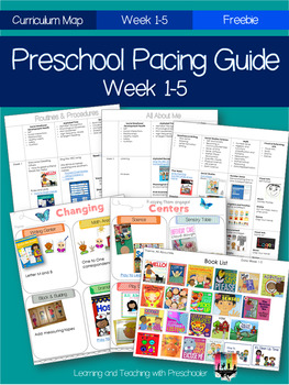 Printable Preschool Pacing Guide Week 1-5 by Teaching Preschoolers