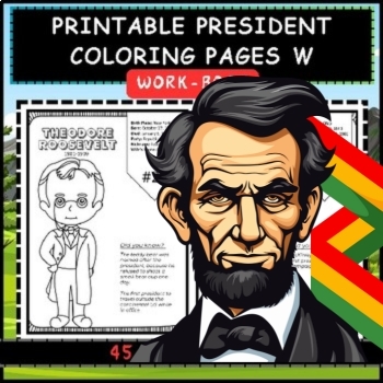 Preview of Printable President Coloring Pages W Interesting Facts