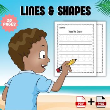 Preview of Printable Prewriting tracing Lines And Shapes for Pencil control