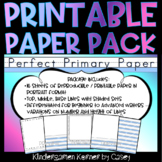 Printable Primary Lined Journal Writing Paper Pack K 1 2 D