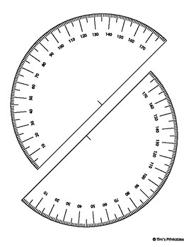 printable protractors for students teaching resources tpt