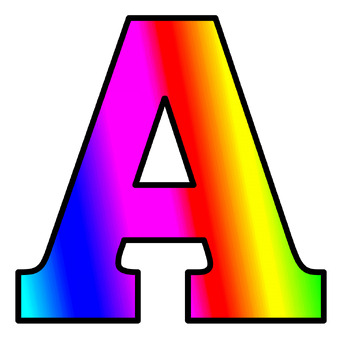 Preview of Printable Rainbow Bulletin Board Letters and Numbers (Bright and Pastel)