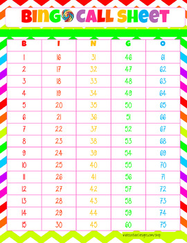 Printable Rainbow Candy Bingo Set 30 Cards And Call Sheets By 