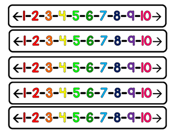 printable rainbow number lines by leah rapoza teachers pay teachers