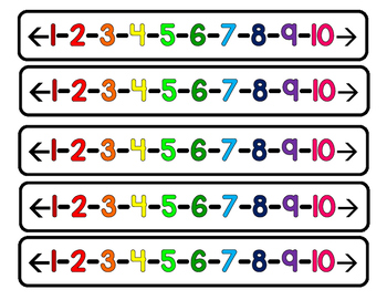 printable number lines 1 20 teaching resources tpt