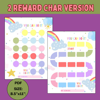 Printable Rainbow Reward Chart | Sunshine Behavior Chart | Girl Chore Chart