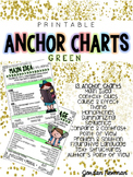 Printable Reading Comprehension Anchor Charts {GREEN}