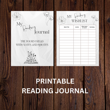 Preview of Printable Reading Journal - Great to Keep Track of Your Reading