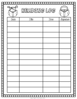 Printable Reading Log Freebie by Tired Mom | TPT