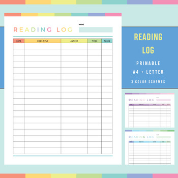 Printable Reading Log for Kids | Reading Tracker for Children ...