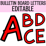 Printable Red Bulletin Board Large Alphabet Letters, Edita