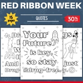 Printable Red Ribbon Week Quotes Coloring Pages and Posters