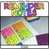 Reminder Notes for Take Home Folders, Planners, & Parent C