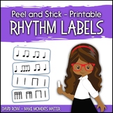 Printable Rhythm Labels for the Music Classroom - Custom R