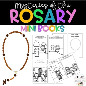 Preview of Printable Rosary Mysteries book for Kids  | Catholic Lesson Plan