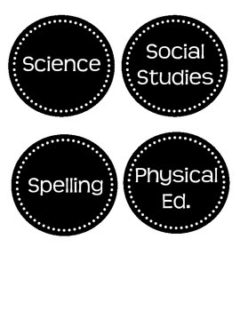 printable round bw subject labels by deanna roth tpt