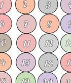 Printable Round Boho Numbers From 1-25