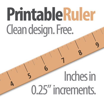printable ruler 10 inches with 0 25inch increments by philip johnston