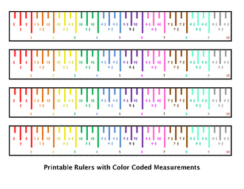 Preview of Printable Rulers with Measurements